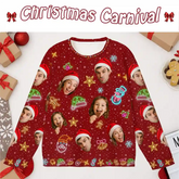 Custom Family Christmas Ugly Sweater – Personalized Holiday Sweatshirt with Neon Accents, Upload Family Photo, Best Christmas Gift